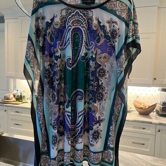 Mod INC INTERNATIONAL CONCEPTS caftan flowing top or cover up one size - Picture 9 of 17